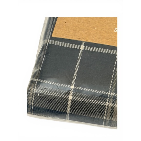 Pottery Barn PBteen Classic Organic Cotton Standard Pillowcases Blue Plaid NEW - Picture 2 of 3